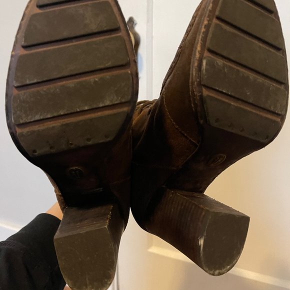 Frye Brown Parker Nubuck Lace-up Boots Size 8.5 - Picture 5 of 6